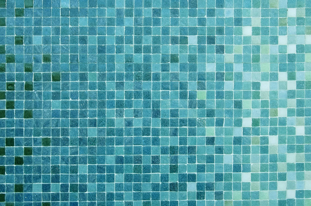 Blue and white mosaic wall background texture - Фото, изображение
