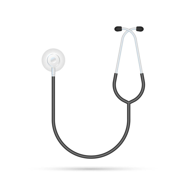 Stethoscopes, medical equipment for doctor. Vector stock illustration. - Vector, Image