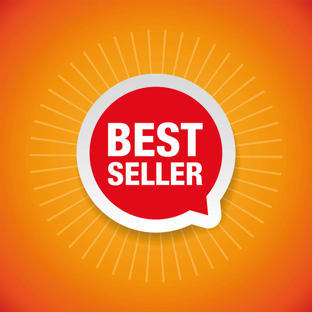 Etiqueta de promoción Best Seller rojo
 - Vector, imagen