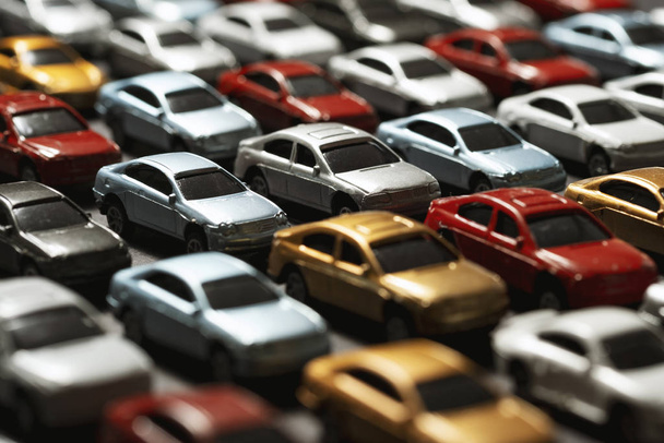 Close up shot of parked cars. - Foto, afbeelding