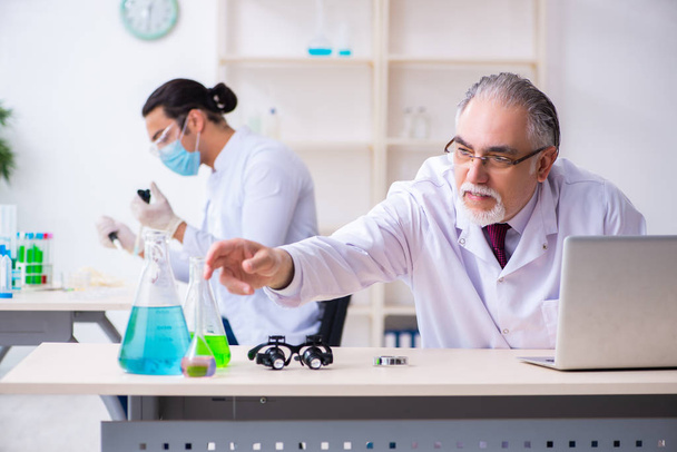 Two chemists working in the lab - Photo, image