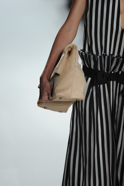 Close-up model's clutch at Zimmermann show - Foto, afbeelding