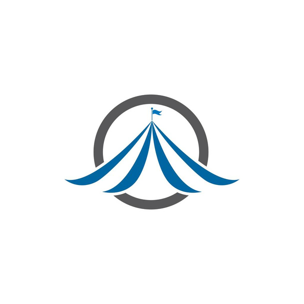 Cirkusz logó, egyszerű cirkusz logó vektor ikon illusztráció  - Vektor, kép