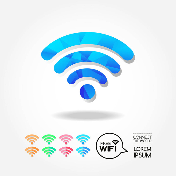 Значок Wifi для компьютера и подключения мира
. - Вектор,изображение