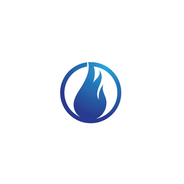 Fogo chama logotipo Modelo vetor ícone Óleo, gás e logotipo da energia
 - Vetor, Imagem
