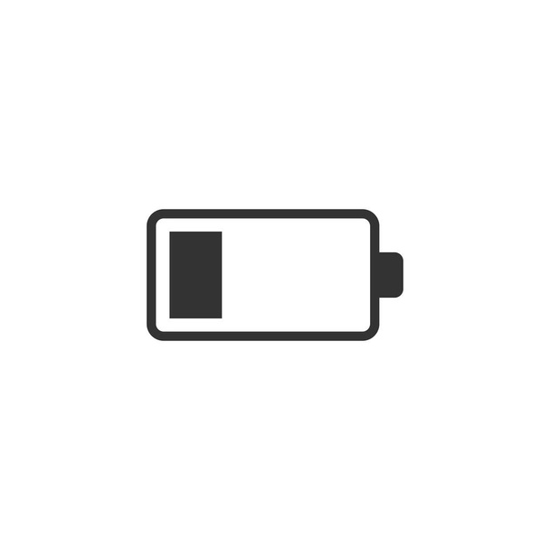 Battery charge icon in flat style. Power level vector illustrati - Vektor, kép