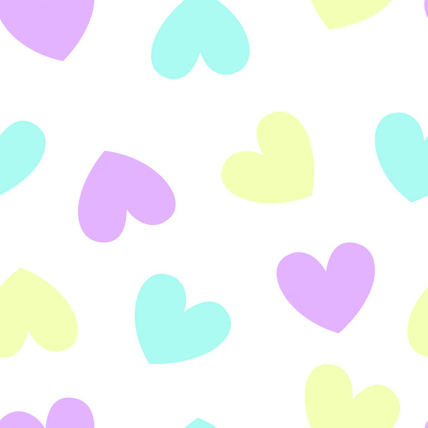 Seamless pattern of delicate pastel colors of blue, purple and lemon. Wallpapers for Valentine's day, mother's day, wedding. - Vector, imagen