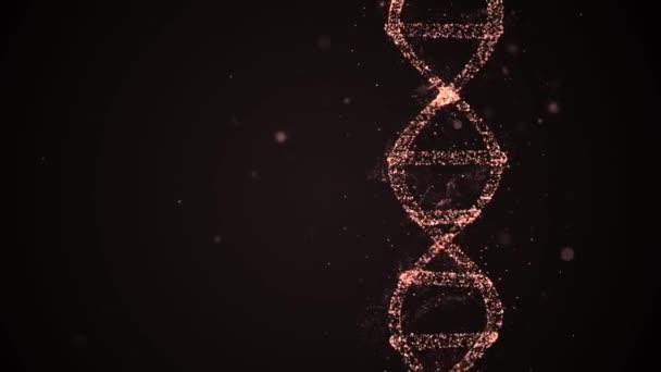 Badania kryminalistyczne DNA. Dowody 3d animacja spirali DNA jako kluczowego instrumentu w dochodzeniu w sprawie przestępstw. - Materiał filmowy, wideo