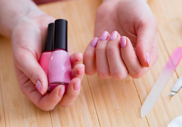 Beauty products nail care tools pedicure closeup - Photo, Image