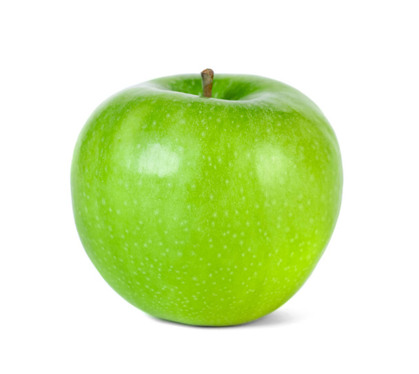 Manzana verde aislada sobre fondo blanco. Alimento saludable
. - Foto, imagen
