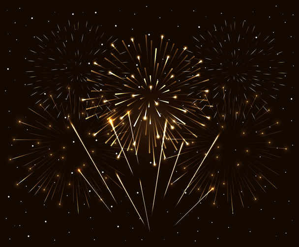 fogos de artifício splash ícone de fundo explosão
 - Vetor, Imagem