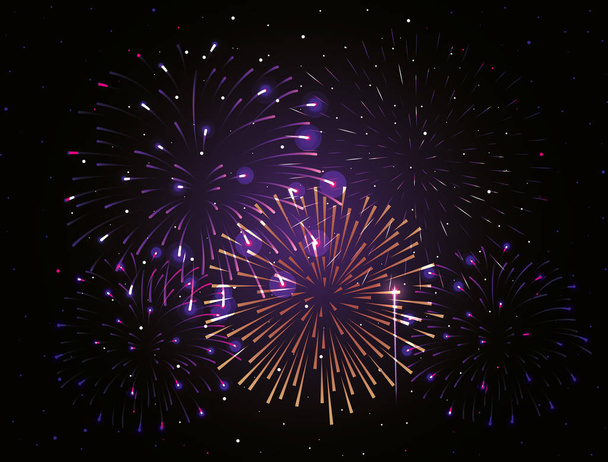 fireworks splash explosion background icon - Vector, Image