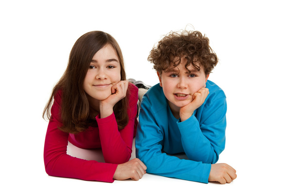 Two sitting kids - Photo, Image