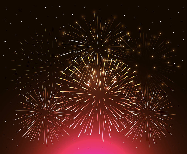 花火スプラッシュ爆発の背景アイコン - ベクター画像