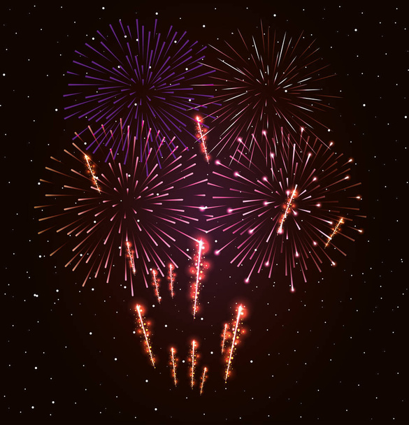 fogos de artifício splash ícone de fundo explosão
 - Vetor, Imagem