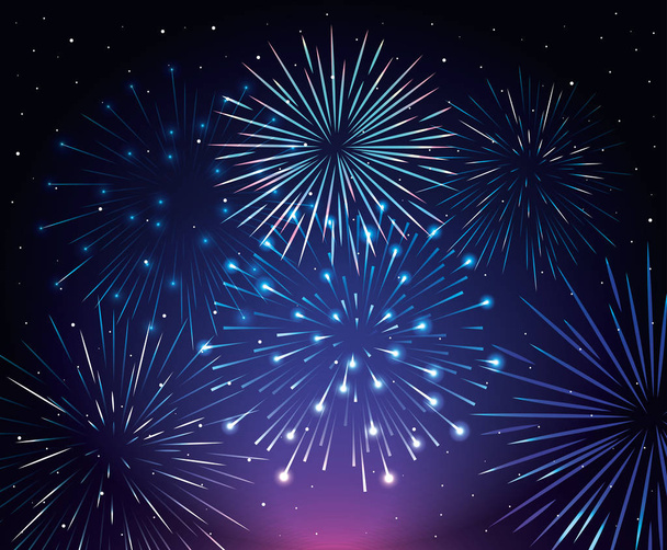 fireworks splash explosion background icon - Vector, Image