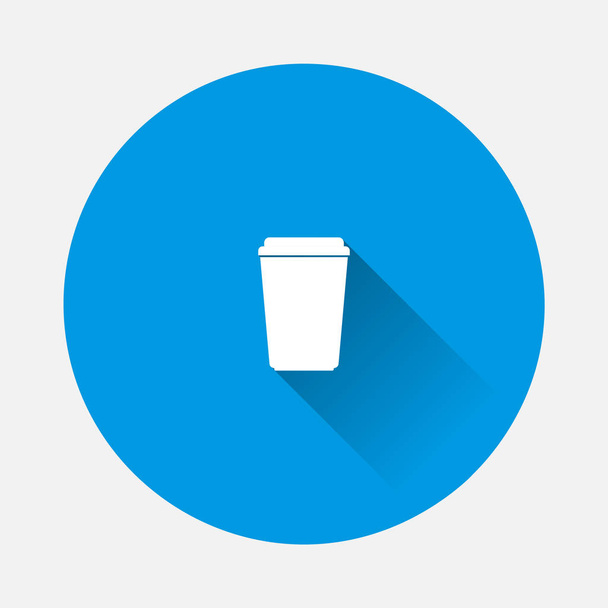 Vector icon disposable cup of coffee. Stale coffee drink in the  - Vector, Imagen