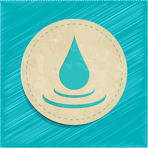 Vector water drop sticker - Vector, afbeelding