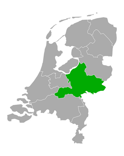 オランダのゲルダーラント州地図 - ベクター画像