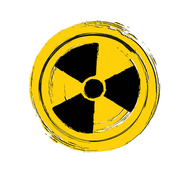 Keltainen säteilymerkki. vektorikuvake
 - Vektori, kuva