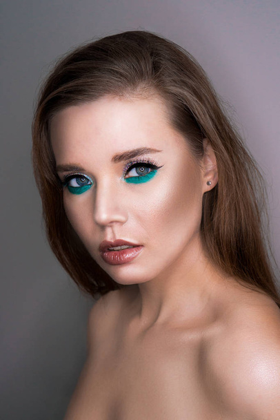Professional beauty eyes makeup. Make up closeup - Fotó, kép