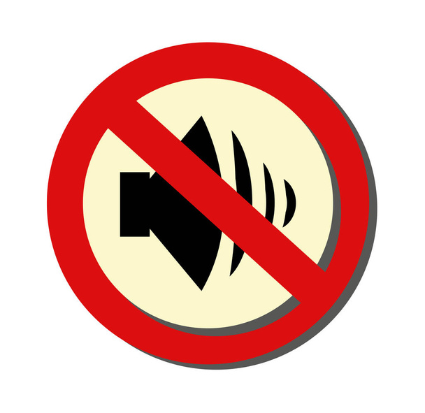 No sound sign. Vector icon. - Vector, Image