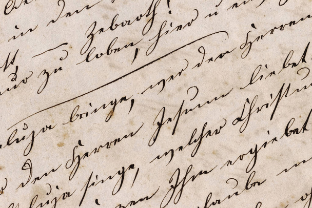 Historic Handwriting Closeup - Germany, Mid-19th Century - Photo, Image