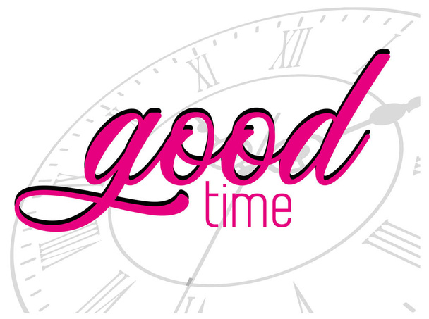 good time with creatif font design. - Vector, Image