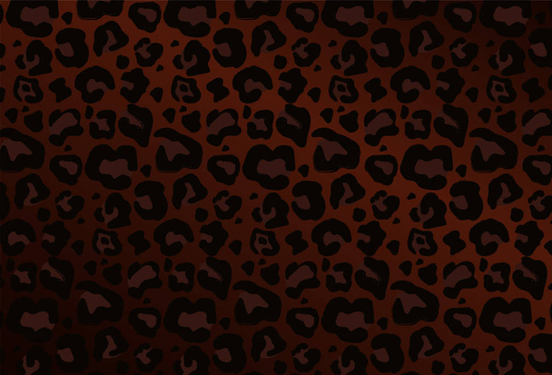 Dark full frame animal print pattern with vignette - Vector, Image