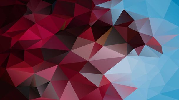 vector abstracto irregular fondo polígono - triángulo bajo patrón poli - color rubí vino rojo granate púrpura cielo azul
 - Vector, Imagen
