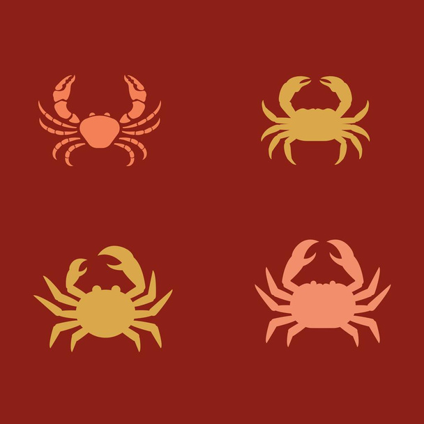 Crab vector icon illustration - Vector, Image