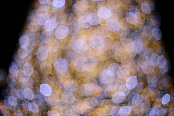 out of focus multicolor elegant garland bokeh christmas macro background - Photo, Image