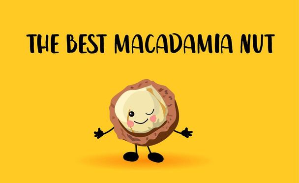 Macadamia-pähkinähahmo. Ihanaa terveellistä ruokaa. Proteiinit ja kasvissyönti
.. - Valokuva, kuva