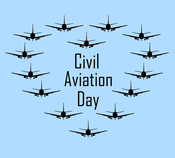 International Civil Aviation Day. Logotypes for a passenger transportation company. Aeroflot Airplane.. - Photo, Image