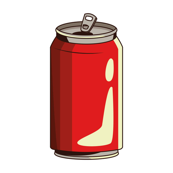 ícone de lata de refrigerante, design plano
 - Vetor, Imagem