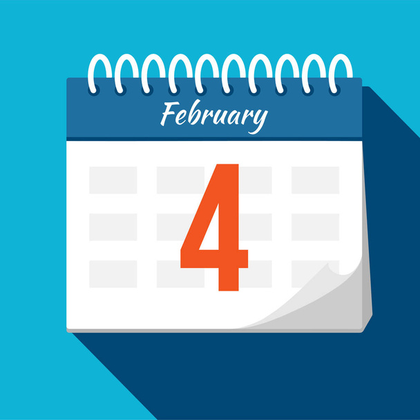 Calendar icon. Calendar Date - February. Planning. Time manageme - Фото, изображение