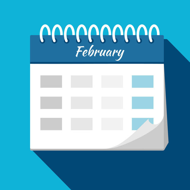 Calendar icon - February. Planning. Time management. - Foto, afbeelding