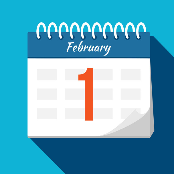 Calendar icon. Calendar Date - February. Planning. Time manageme - Foto, Bild