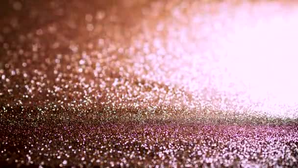 gold glitter magic background. Defocused light and free focused place for your design. - Metraje, vídeo