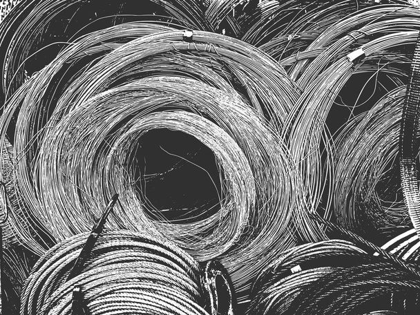 Старые ржавые кожущиеся металлические векторные текстуры. EPS8 иллюстрация. Черно-белый гранж фон
. - Вектор,изображение