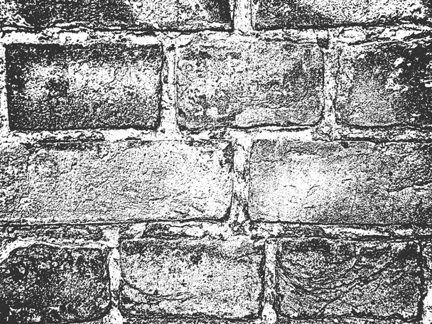 Perturbar a textura da parede de tijolo velho. Fundo grunge preto e branco. Ilustração vetorial
. - Vetor, Imagem