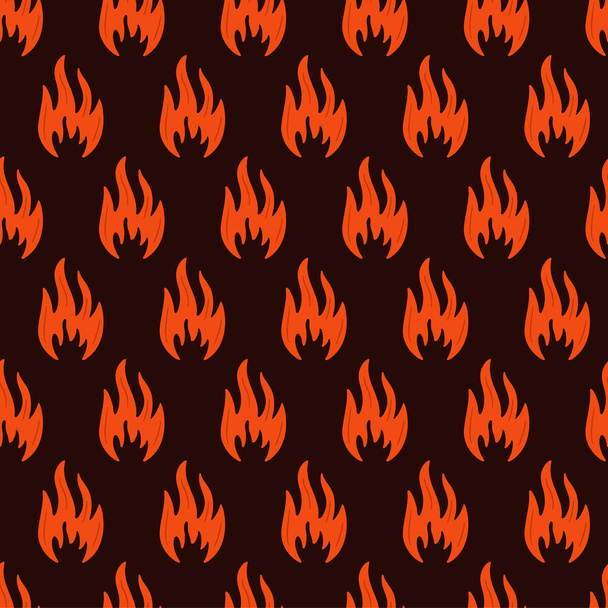 Símbolos de fuego patrón sin costura. Ilustración vectorial. Pernos de fl
 - Vector, imagen