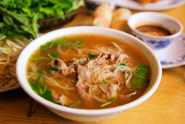 A perfect bowl of Vietnamese style Pho soup  - Photo, Image