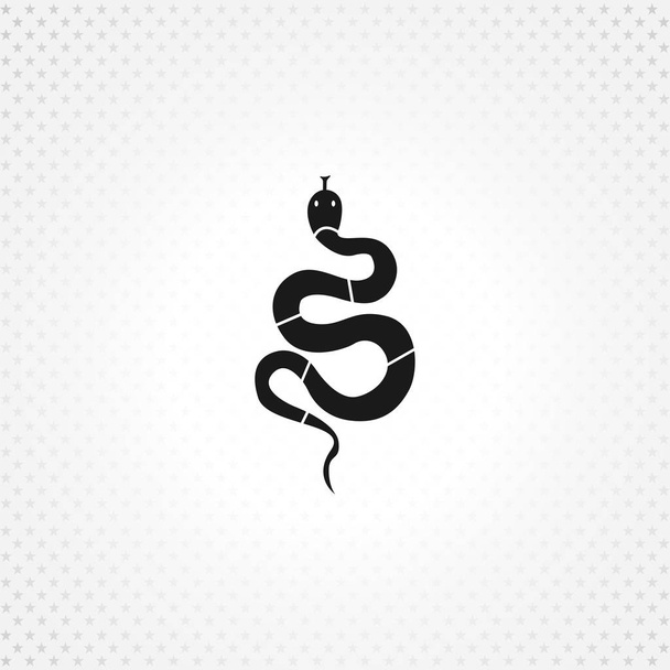 Schlangensymbol auf weißem Hintergrund - Vektor, Bild