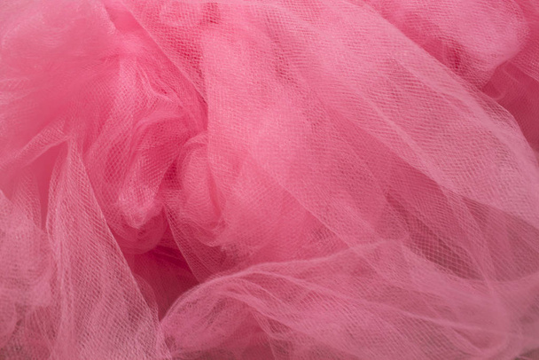 This is a photograph of Pink Tulle Tutu closeup background - 写真・画像
