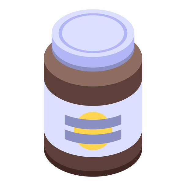 Butter jar icon, isometric style - Vector, Imagen