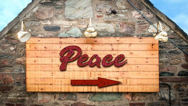 Barış için sokak tabelası - Fotoğraf, Görsel