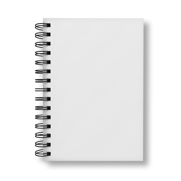 Capa de notebook em branco isolada sobre branco
 - Foto, Imagem