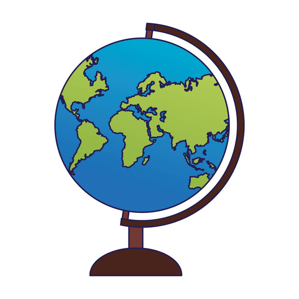 Globo de la Tierra icono, diseño plano
 - Vector, Imagen
