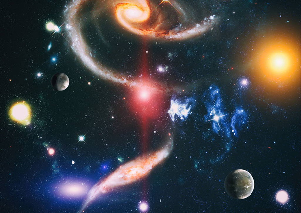 Hermoso cielo nocturno, estrella en el espacio. planetas, estrellas y galaxias en el espacio exterior que muestran la belleza de la exploración espacial. Elementos proporcionados por la NASA
 - Foto, Imagen